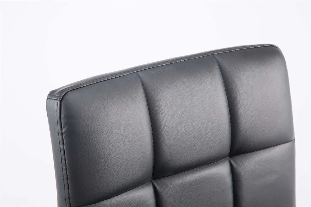 Conjunto de 2 bancos altos Palma V2 em couro sintético 74-88 x 44 x 49 cm Preto
