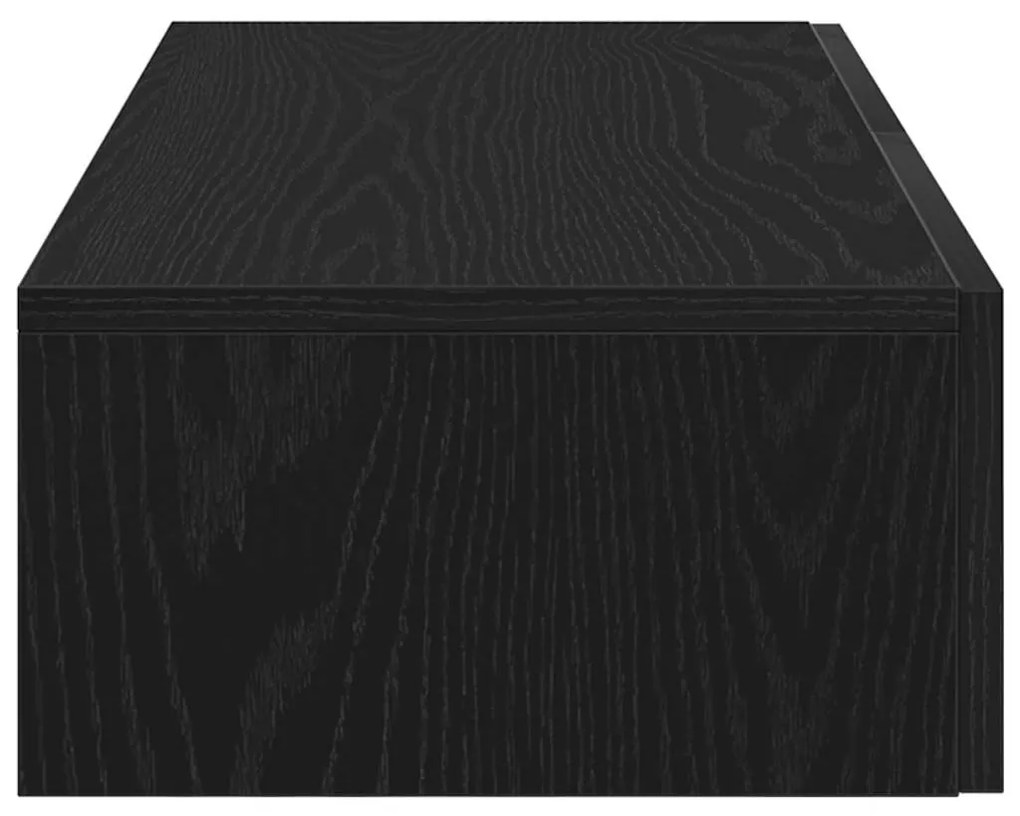 Prateleira parede c/ gavetas 80x33x17 cm deriv. madeira preto