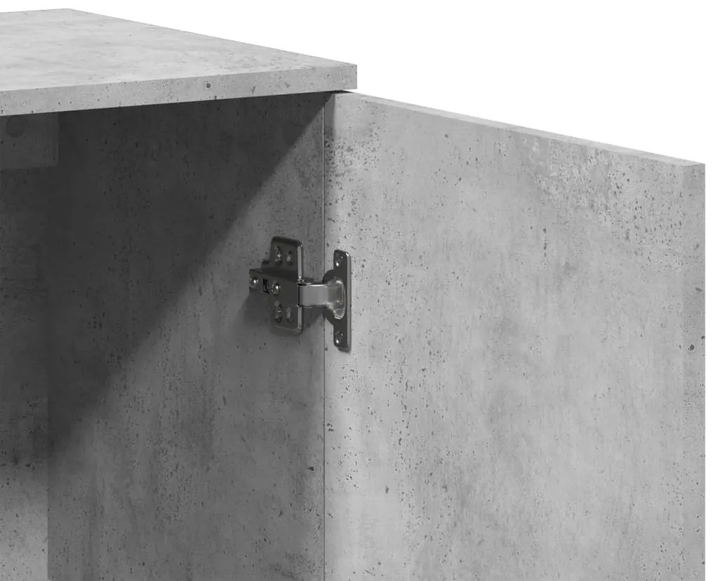 Aparadores 2 pcs 79x38x80 cm derivados madeira cinzento cimento
