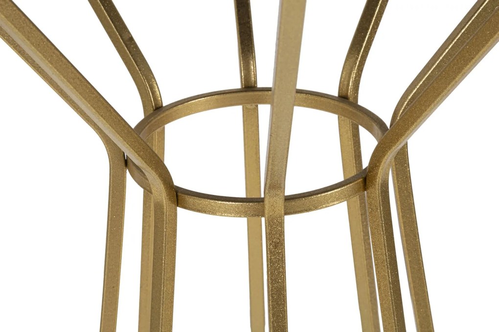 MESA APOIO REDONDA SIMPLE NEW Ø 50X100 CM DOURADO