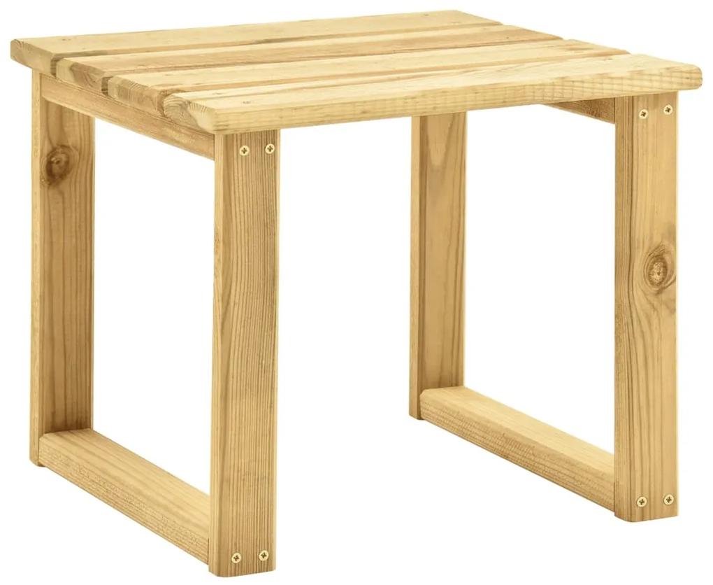 Espreguiçadeira com mesa madeira de pinho impregnada verde