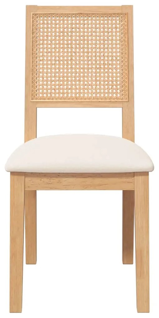 Cadeiras de jantar com almofadões 2 pcs madeira maciça