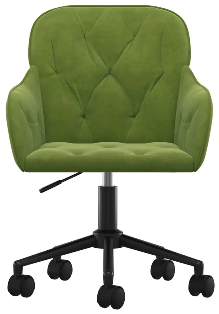 Cadeiras de jantar giratórias 2 pcs veludo verde-claro