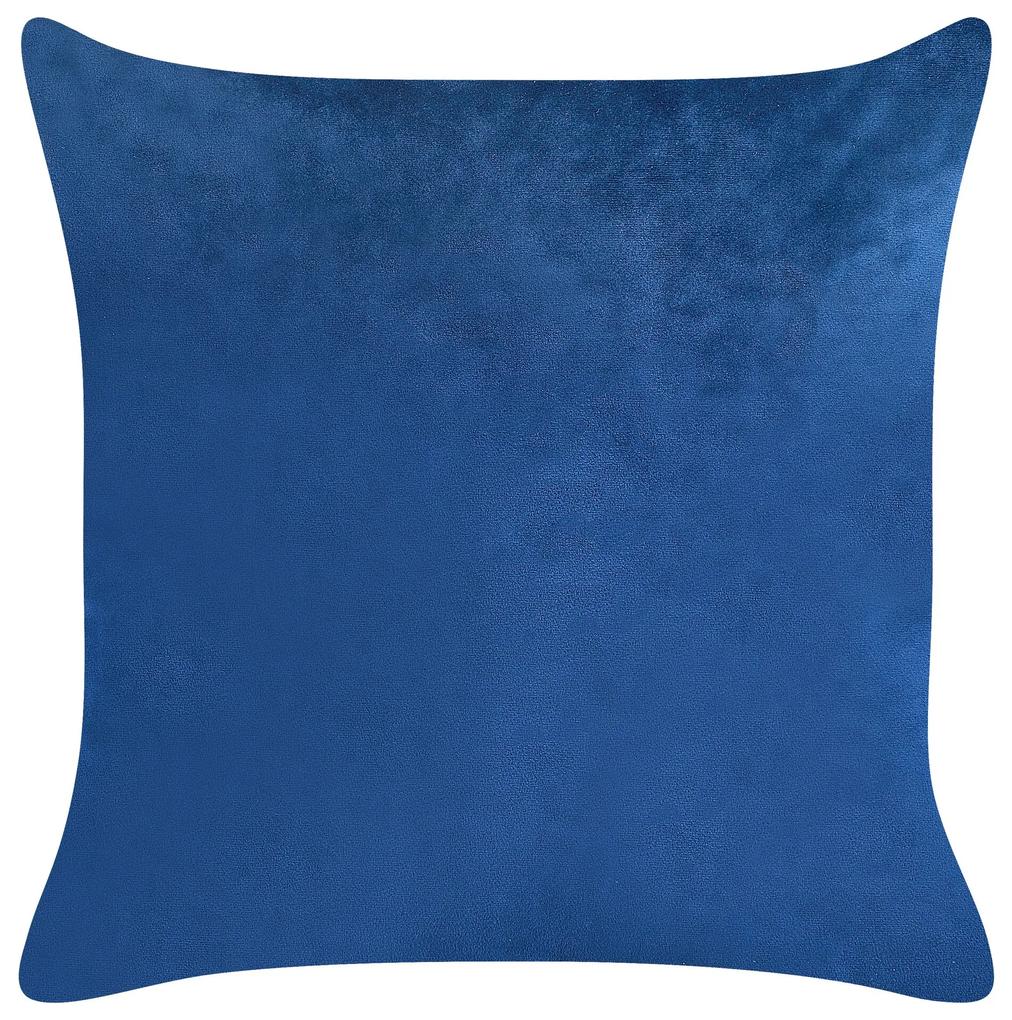Conjunto de 2 almofadas decorativas em veludo azul 45 x 45 cm TALINUM  Beliani