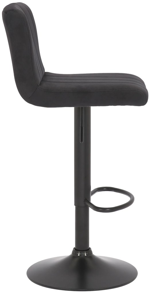 Conjunto de 2 bancos de bar Jamie com revestimento em veludo 87-107 x 41 x 49 cm Preto