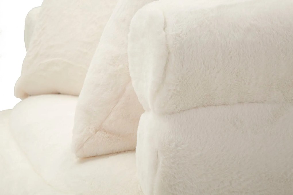 Sofá Glam Soffy Plus de 2 Lugares em Pelo Sintético – 133x68x69 cm – B