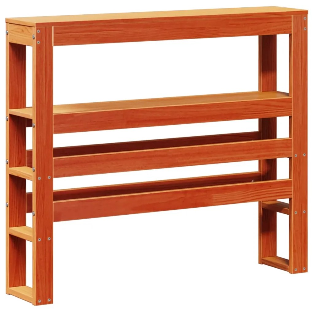 Cama sem colchão 90x190 cm madeira de pinho maciça castanho-mel