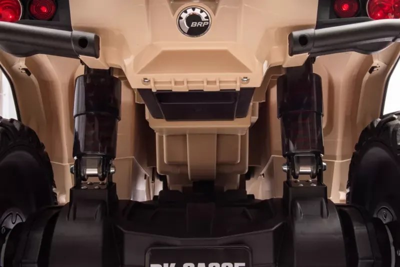 Moto eletrica para crianças 1 a 5 anos, 2 lugares 12V CAN-AM Outlander rodas Borracha Caqui