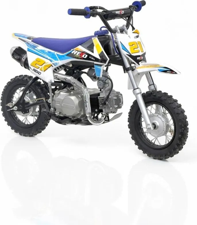 Mini Moto Infantil para crianças REXO K90A 90cc Semi-Automática 10/10" 4T Azul