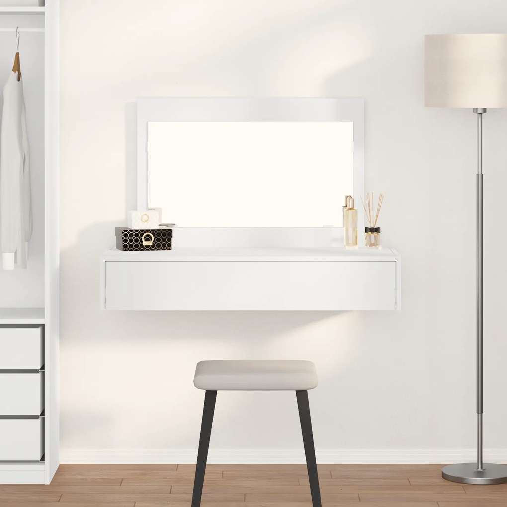 vidaXL Aparador de parede branco 100x40x70 cm