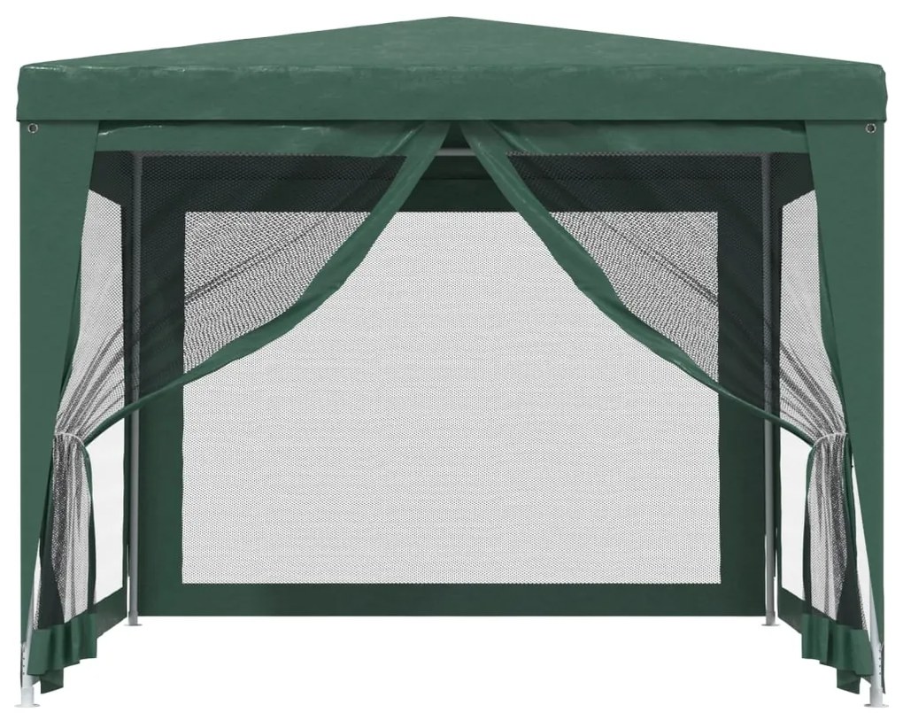 Tenda p/ festas c/ 4 paredes laterais em rede 3x3 m PEAD verde