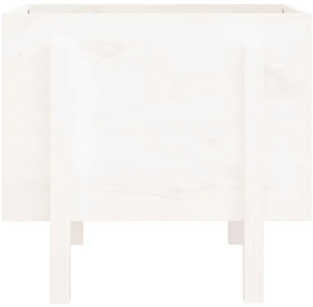 Vaso/floreira de jardim 62x50x57 cm pinho maciço branco