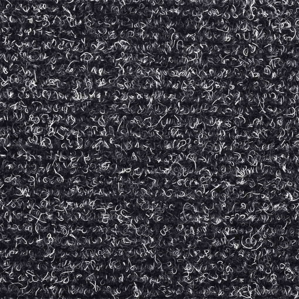 Tapetes de escada autoadesivos 10 pcs 65x21x4 cm cinza-escuro