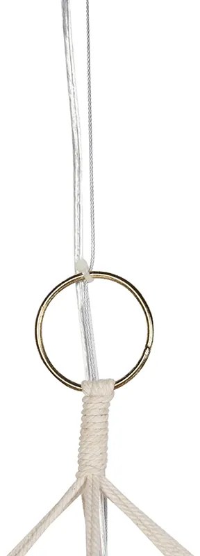 Candeeiro de suspensão rústico em macramé 90 cm - String Rústico