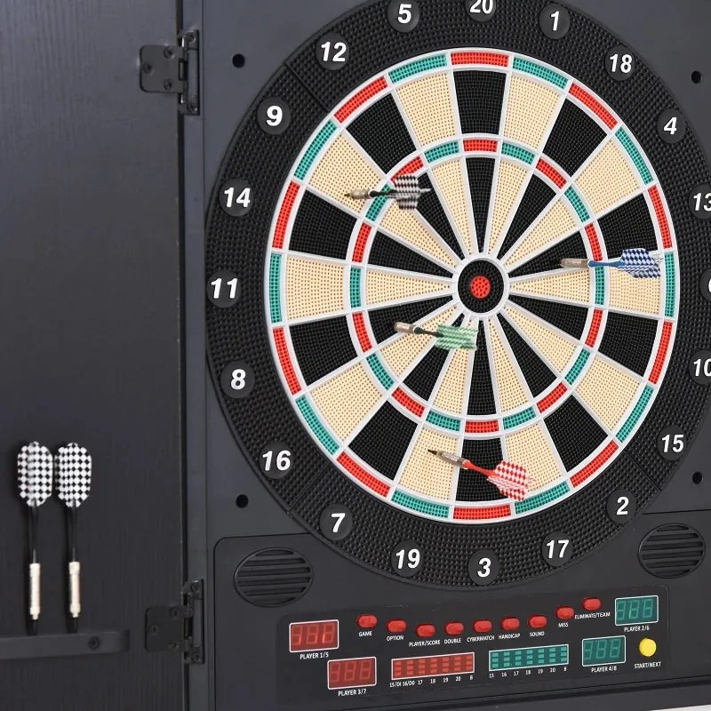 Alvo eletrônico digital para até 8 jogadores com 12 dardos e 30 pontas