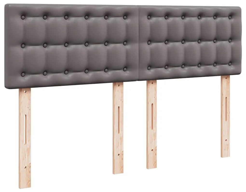 Estrutura de cama otomana com colchão 140x190 cm cinzenta