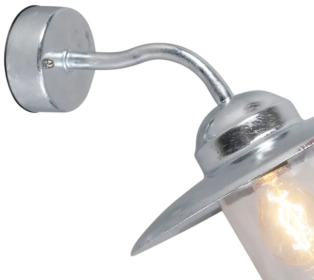 LED Candeeiro de parede exterior inteligente zinco IP44 com Wi-Fi A60 - Munich Retro,Country / Rústico