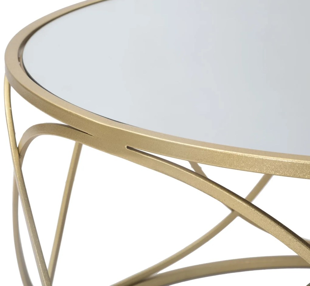 MESA DE CENTRO LURY Ø 70X40 CM DOURADA