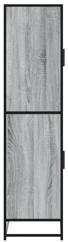 Armário alto 68x35x139 cm derivados de madeira cinzento sonoma
