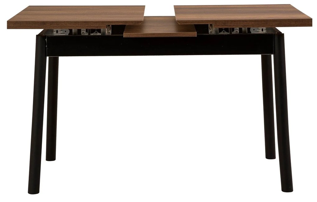 Conjunto de Mesa de Jantar Extensível Oliver – Preto – Mesa: 120x77x75