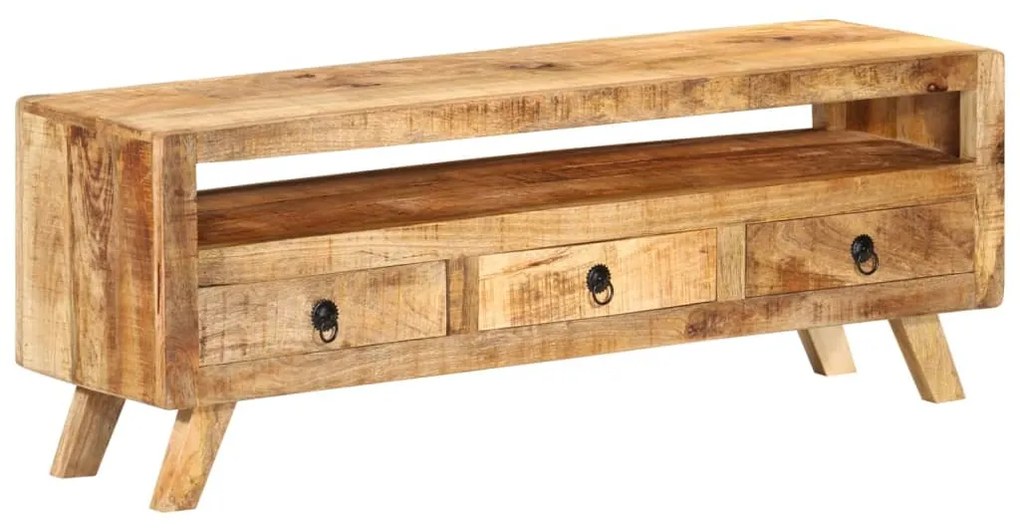 Móvel de TV 110x30x40 cm madeira de mangueira maciça