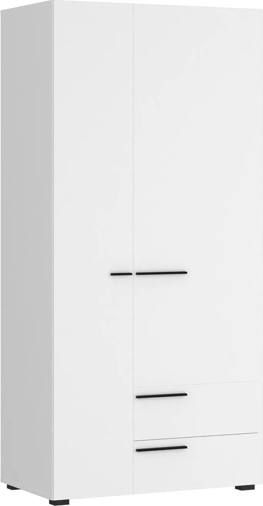 Roupeiro Vensale 105, Branco, 195x90x60cm, 99 kg, Portas para roupeiro: Com dobradiças