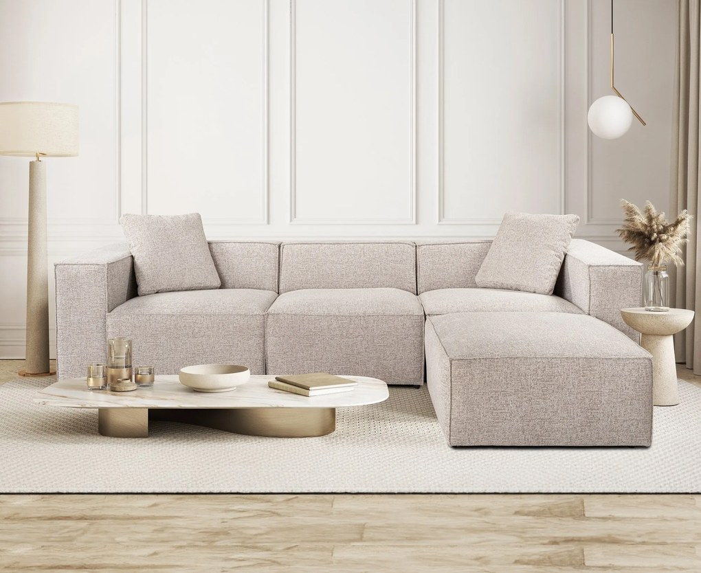 Sofá de Canto Lora – Mocha – 303 cm x 193 cm