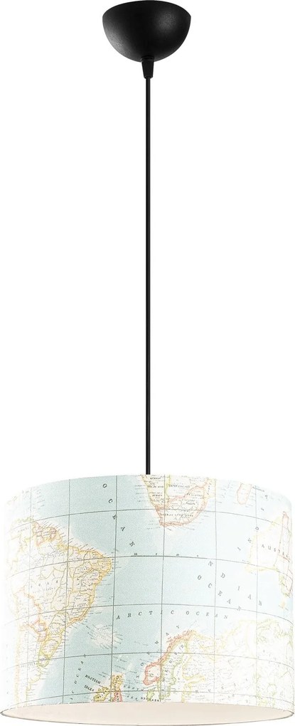 Candeeiro Abajur – Multicolor – Diâmetro 40 cm, Altura 124 cm