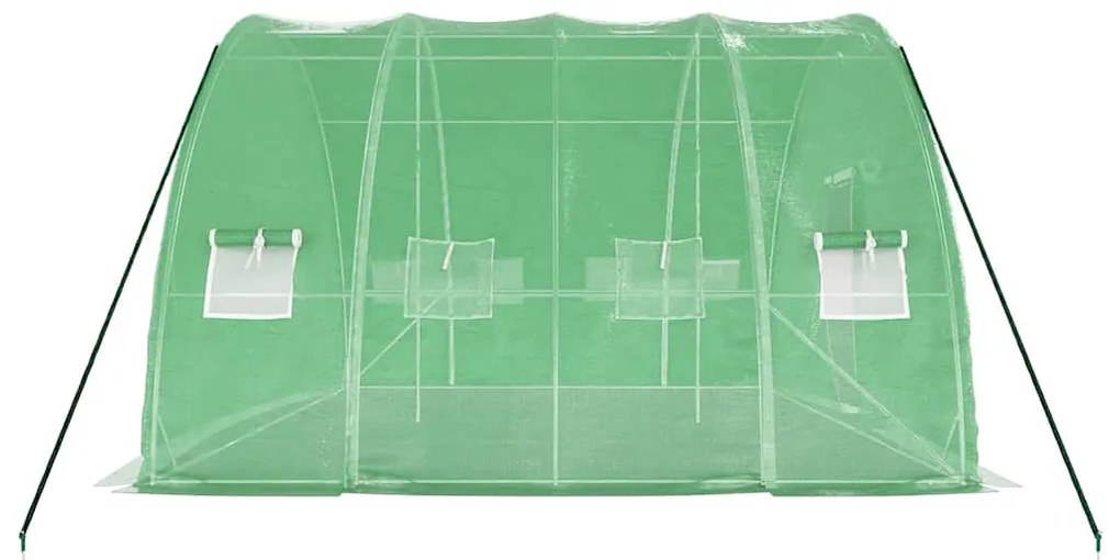 Estufa com estrutura de aço 24 m² 6x4x2,85 m verde