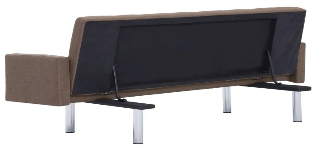 Sofá-Cama Luppin em Tecido - Castanho - Design Moderno