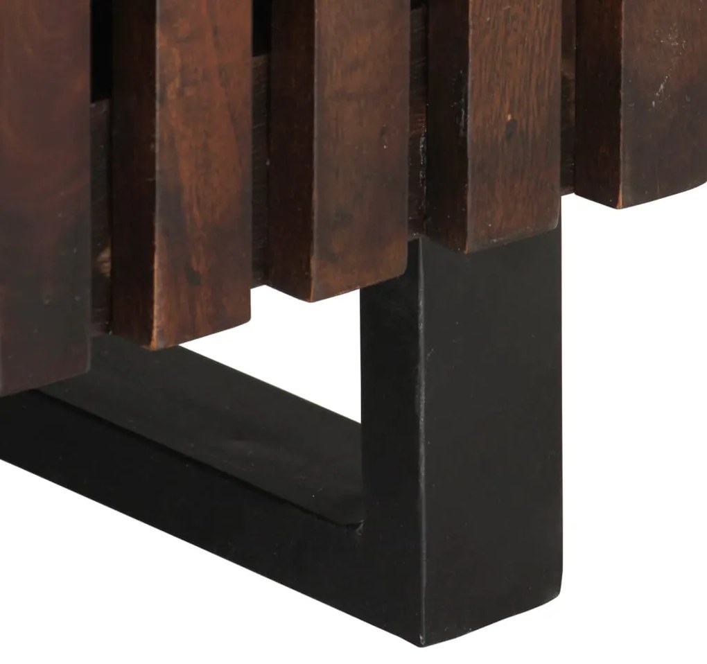Mesa de centro 80x51x40 cm madeira de mangueira maciça castanho