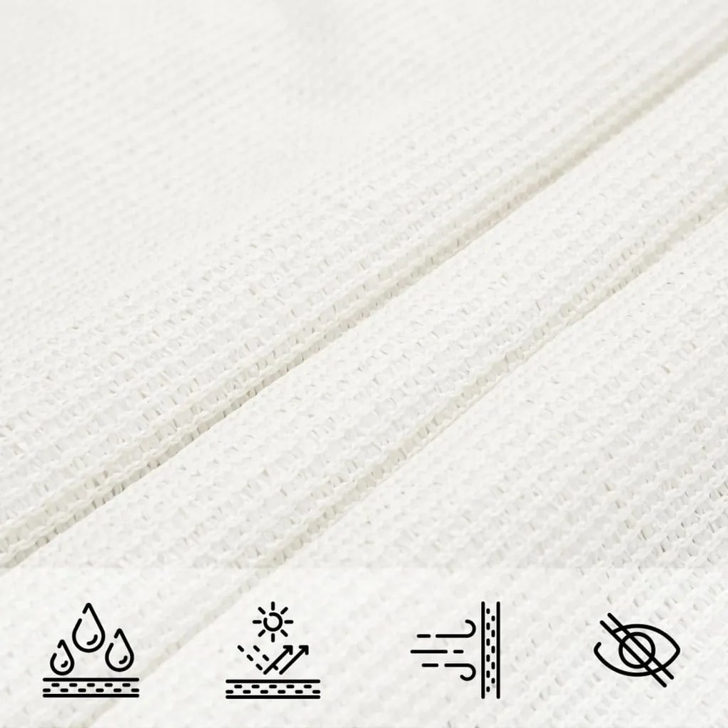 Para-sol estilo vela 160 g/m² 2x5 m PEAD branco