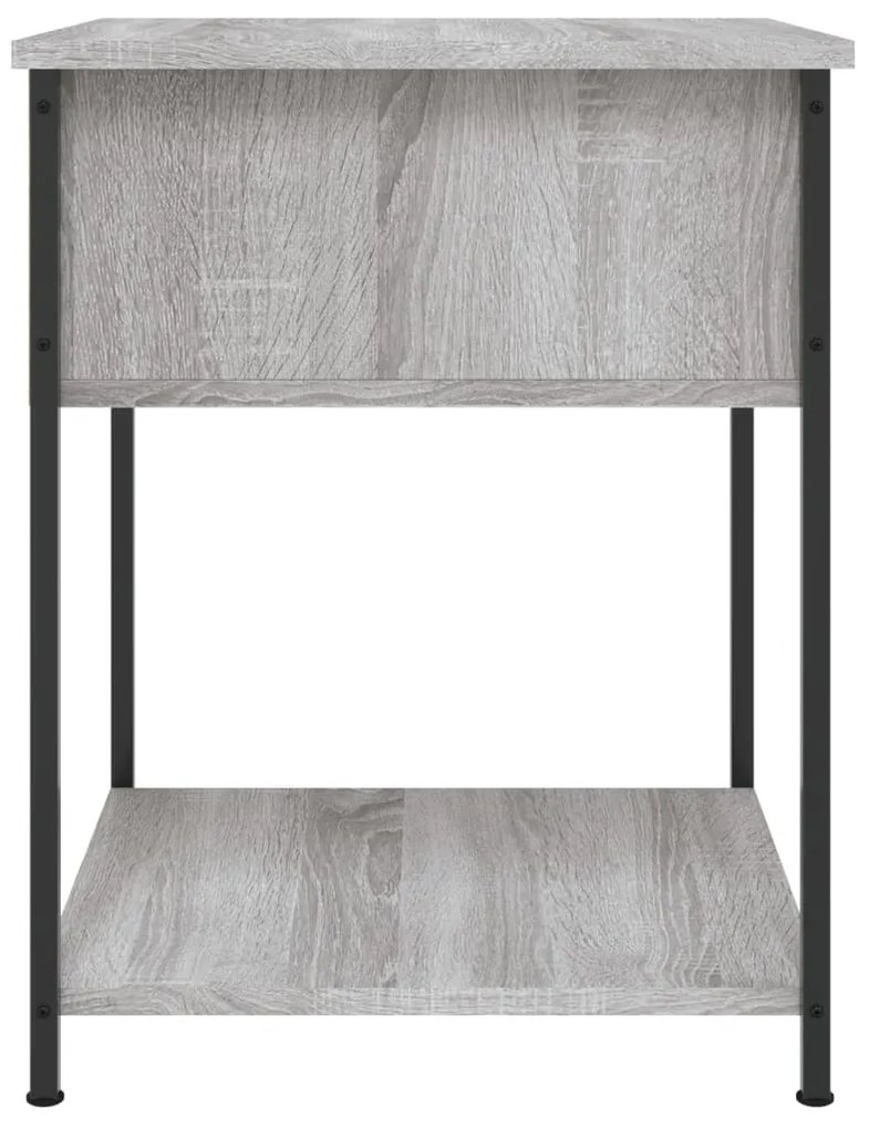 Mesas de cabeceira 2pcs 44x45x58 deriv. de madeira cinza sonoma