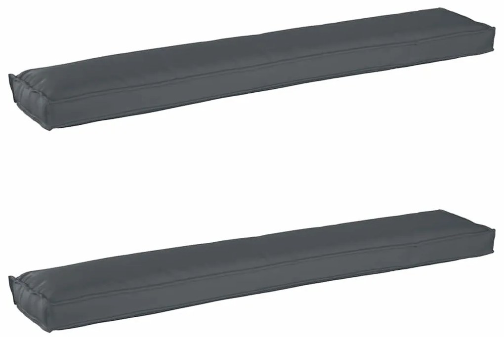 Almofadas para Banco 2 pcs Antracite 200x40x8 cm em Tecido Oxford