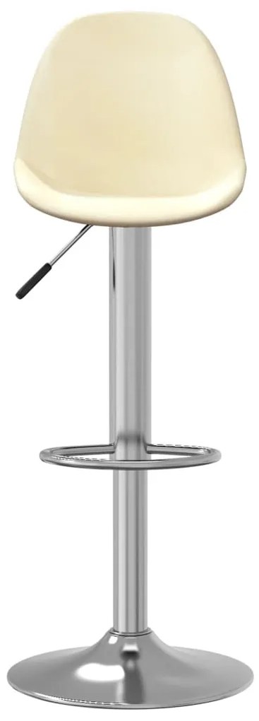 Bancos de bar 2 pcs tecido cor creme