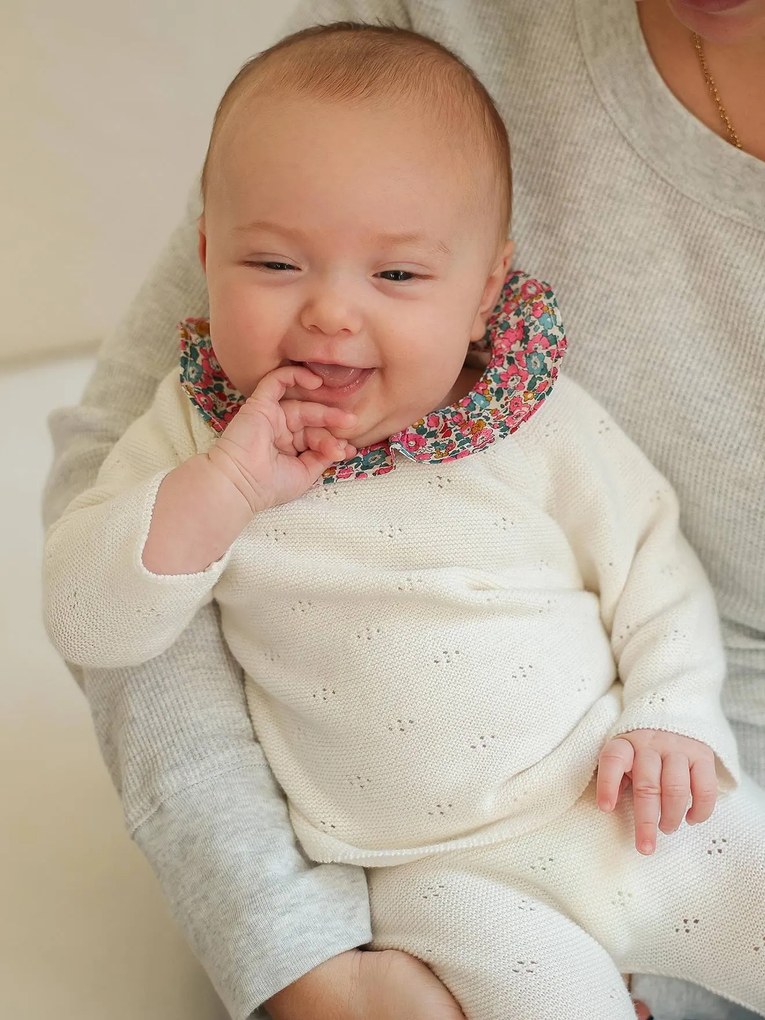 Conjunto de 2 peças em tricot ENVIE DE FRAISE para recém-nascido cru