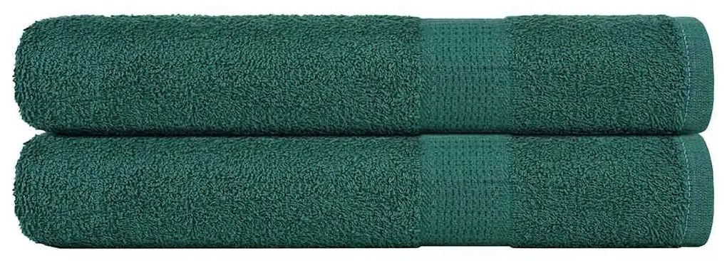 Toalhas 2 pcs 100x200 cm 360 gsm 100% algodão verde