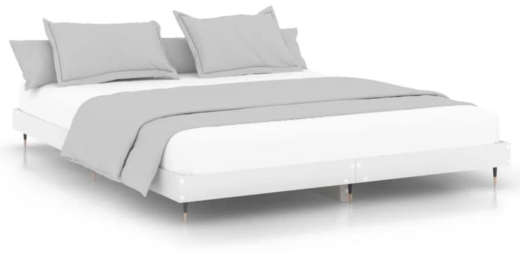 Estrutura de cama 160x200 cm derivados de madeira branco