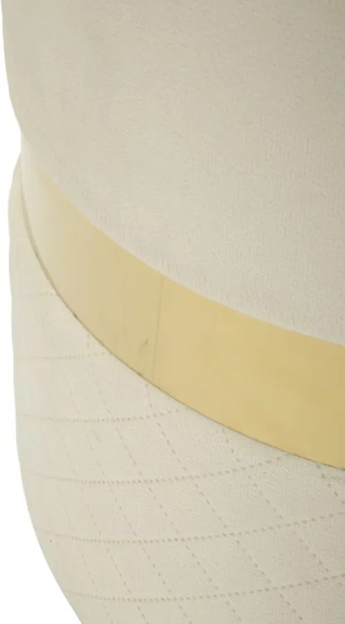 PUFE COM ARMAZENAMENTO SHEFFILD 2 PEÇAS Ø 37X42-28X35 CM CREME E DOURADO