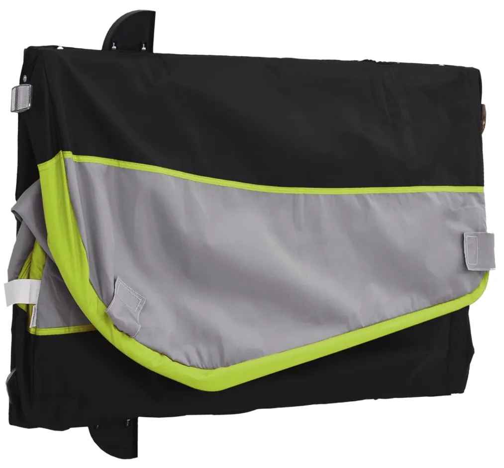 Reboque para bicicleta 30 kg ferro preto e verde