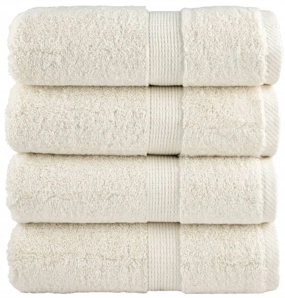 Toalhas de bidé premium SOLUND 4 pcs 30x50 cm 600 gsm creme