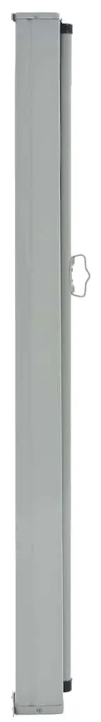Toldo lateral retrátil para pátio 60x300 cm cinzento
