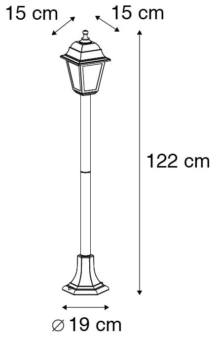Lanterna clássica ouro antigo 122 cm IP44 - Capital