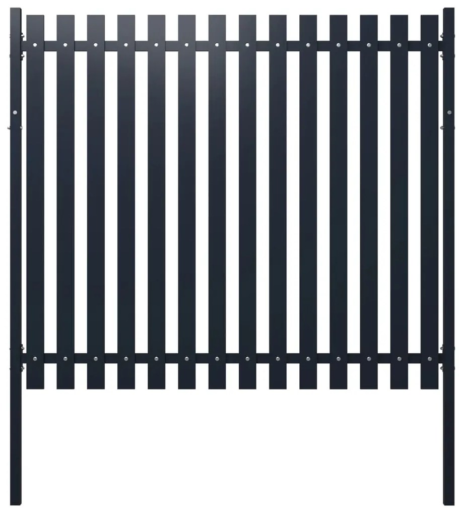vidaXL Cerca de jardim 174,5x170 cm aço revestido a pó antracite