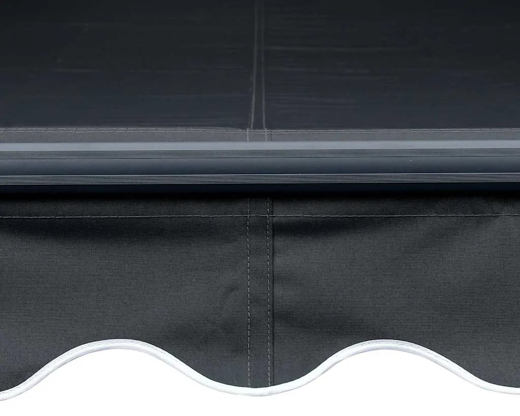 Toldo retrátil manual c/ LED 450x300 cm antracite