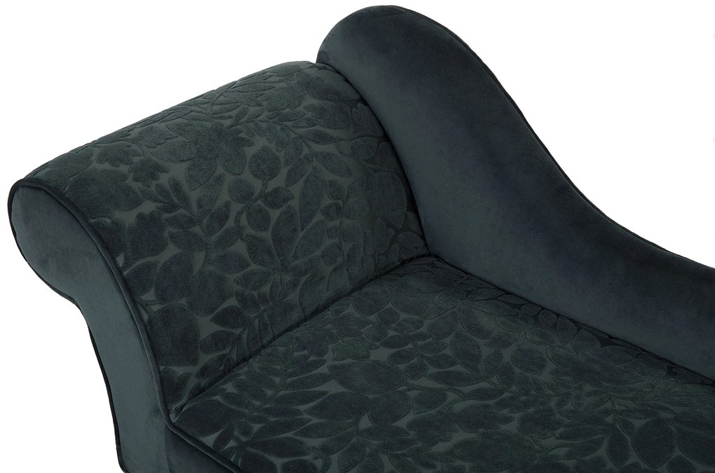 Sofá chaise-longue verde versão à esquerda 90 x 52 cm BIARRITZ Beliani