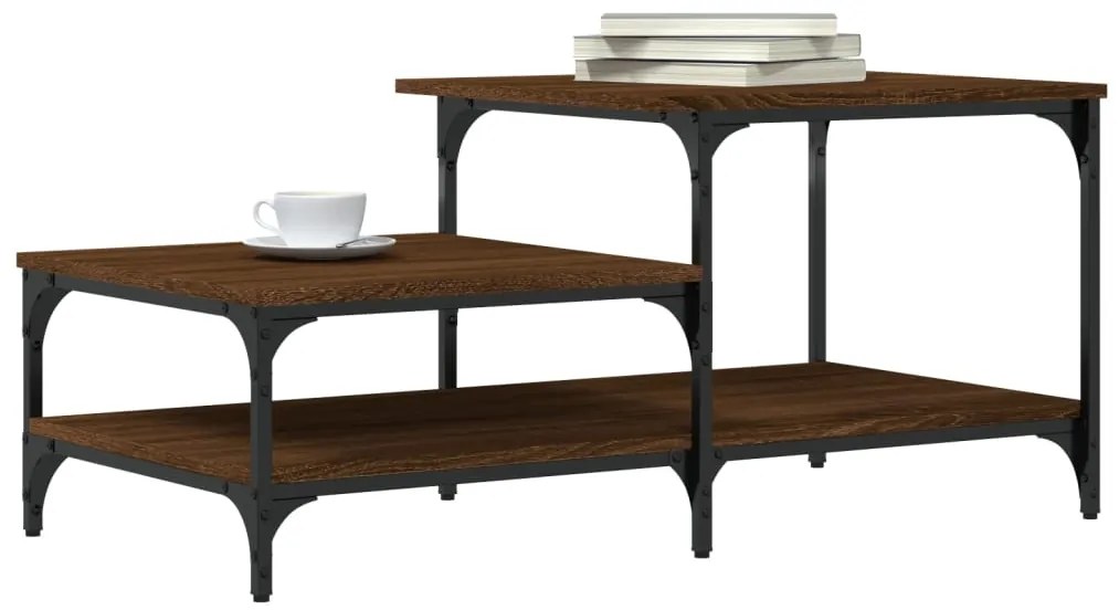 Mesa de centro 100x50,5x45 cm deriv. madeira carvalho castanho
