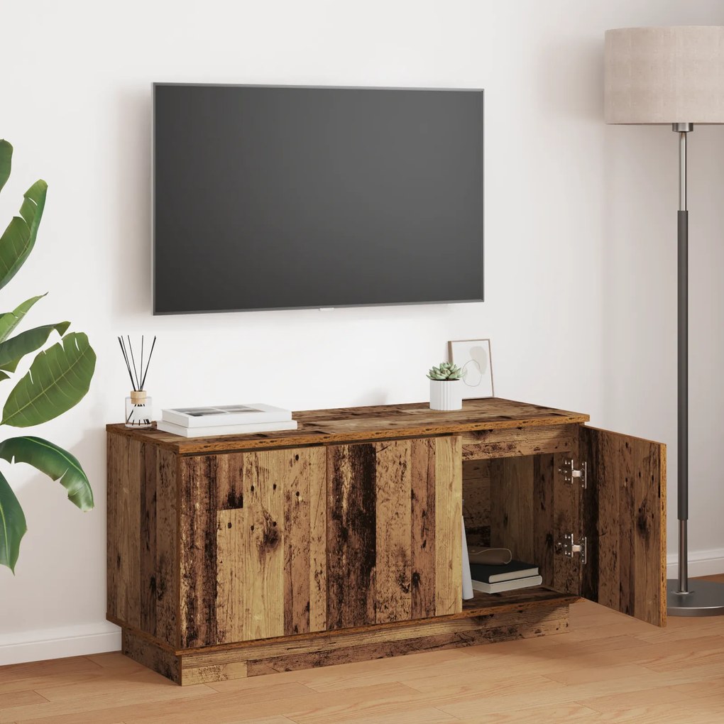 vidaXL Armário para TV Madeira Velha 100x38x49 cm Madeira Engenheirada
