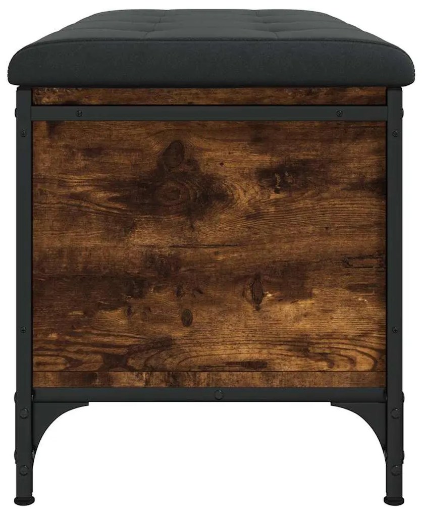 Banco de arrumação 82x42x45cm derivados madeira carvalho fumado