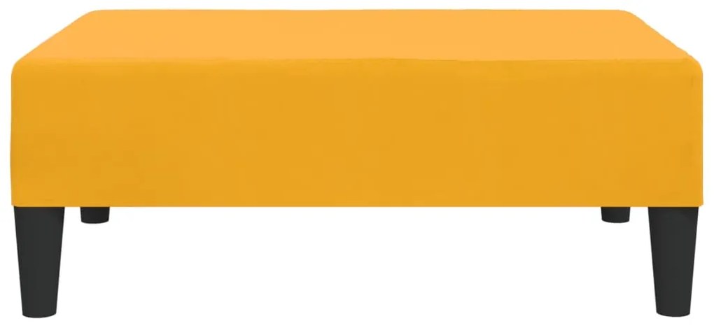Apoio de pés 78x56x32 veludo amarelo